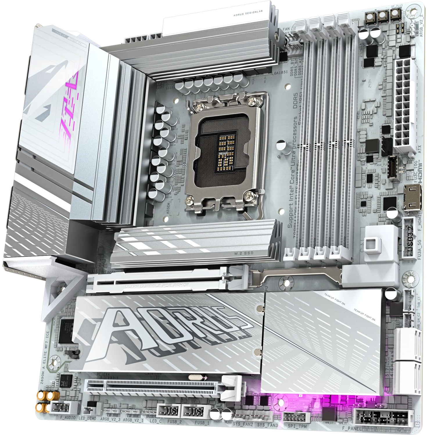 Gigabyte Z890M A Elıte Wf7 Ice Micro Atx Anakart, Intel Z890 Chipset, Ddr5 Bellek, Lga 1851 Soket Tipi - Görsel 2