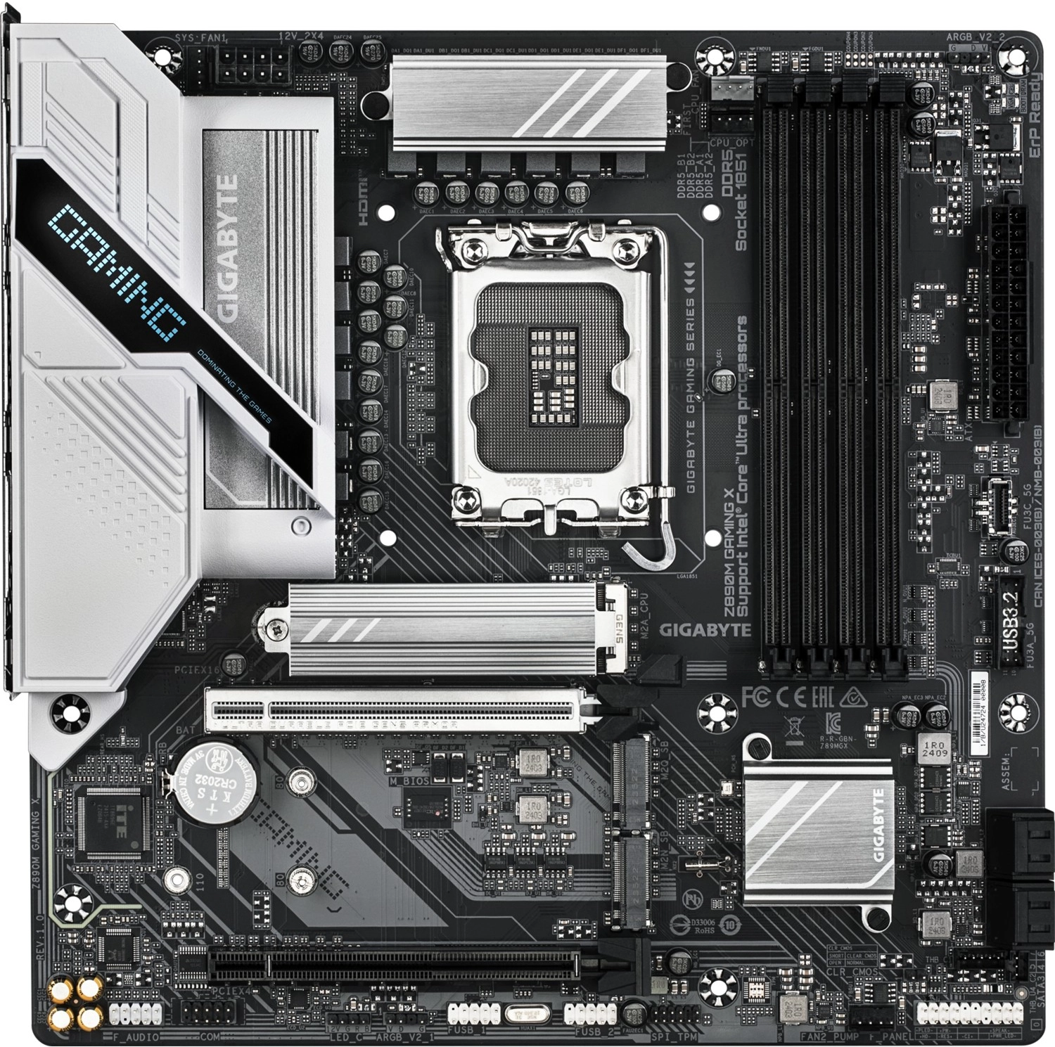 Gigabyte Z890M Gaming X 8000 Mhz Ddr5 Micro-Atx Lga1851 Anakart ürün görseli