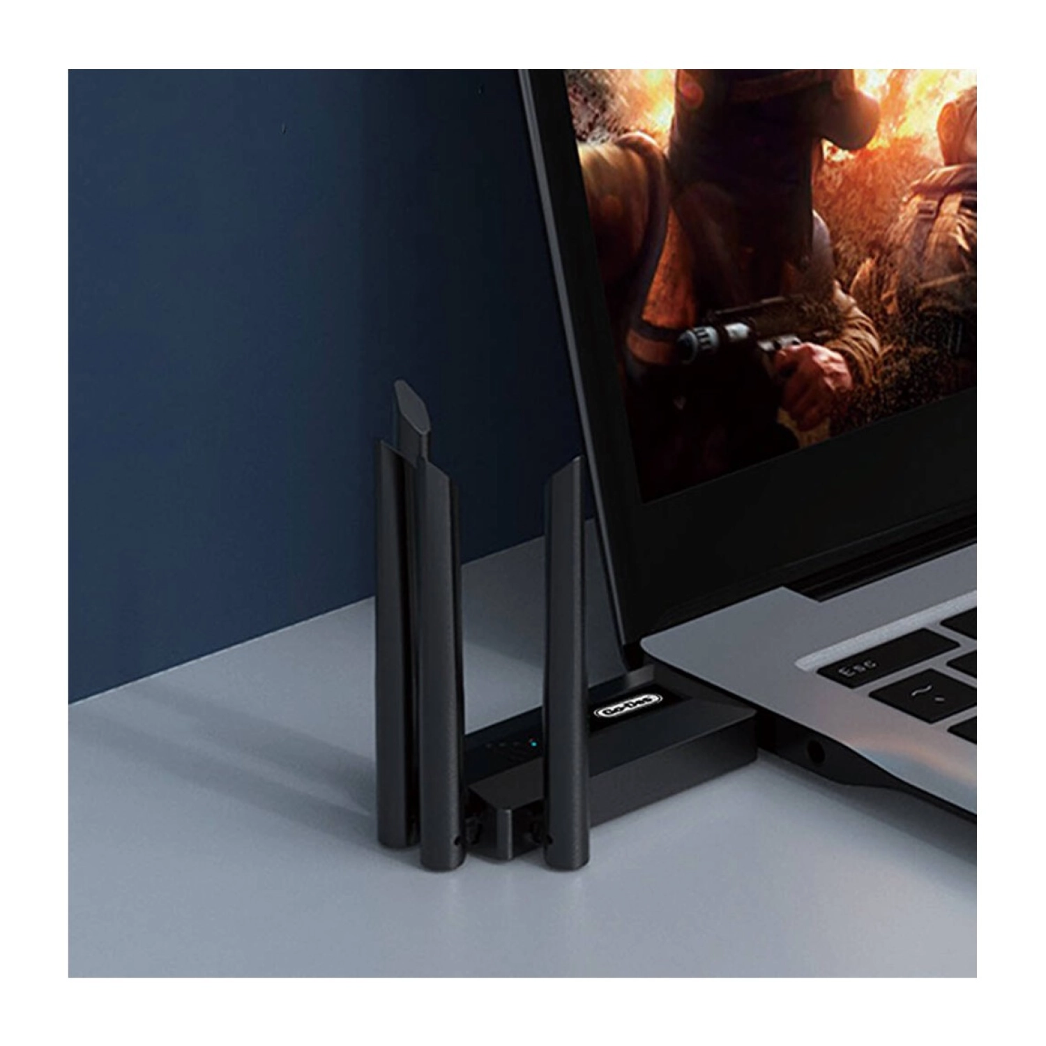 Go-Des 4 Antenli Kablosuz Internet Sağlayıcı Usb Wifi Wireless Adaptör Go Des Gd-Bt318 Çift Bantlı 1200M - Görsel 5