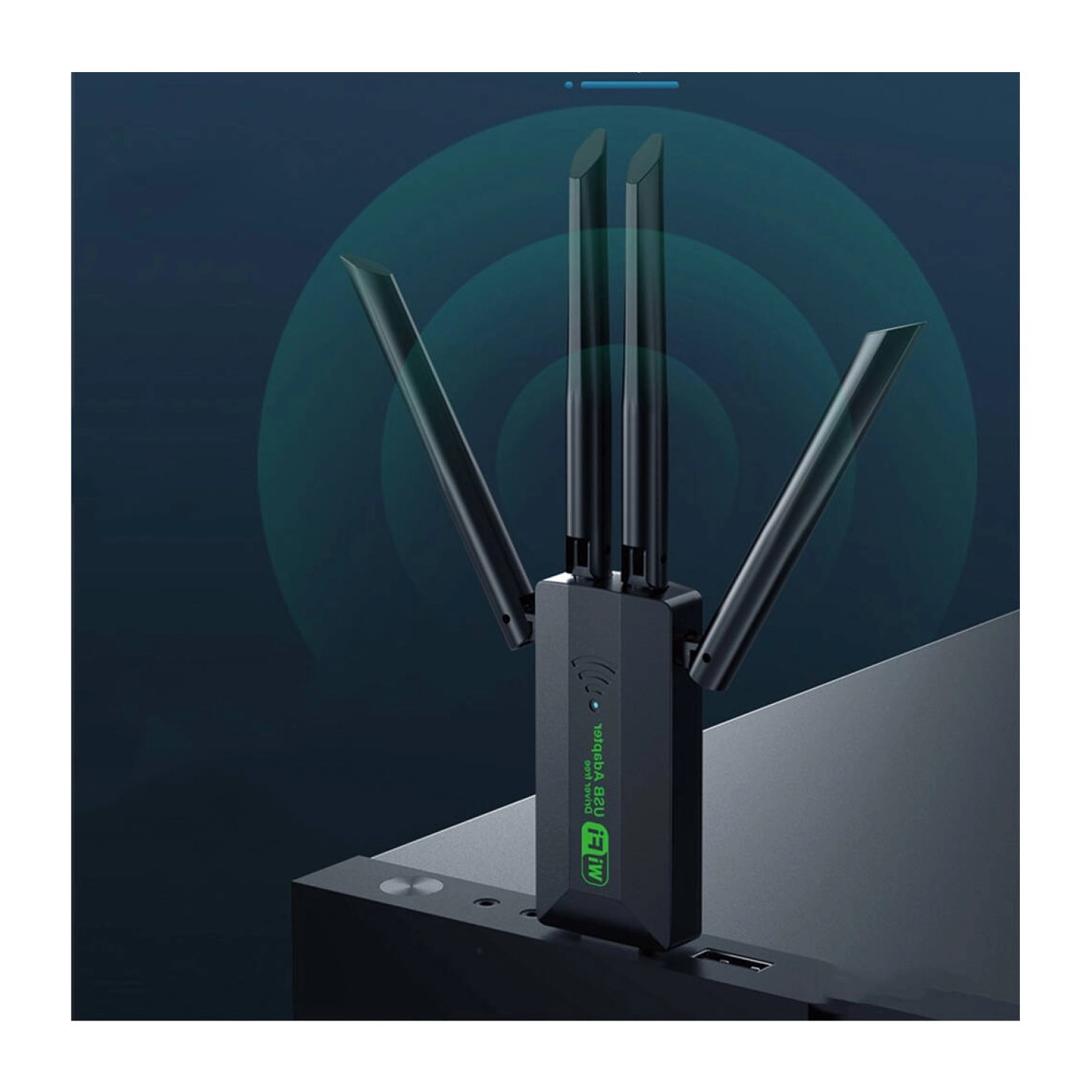 Go-Des 4 Antenli Kablosuz Internet Sağlayıcı Usb Wifi Wireless Adaptör Go Des Gd-Bt318 Çift Bantlı 1200M - Görsel 3