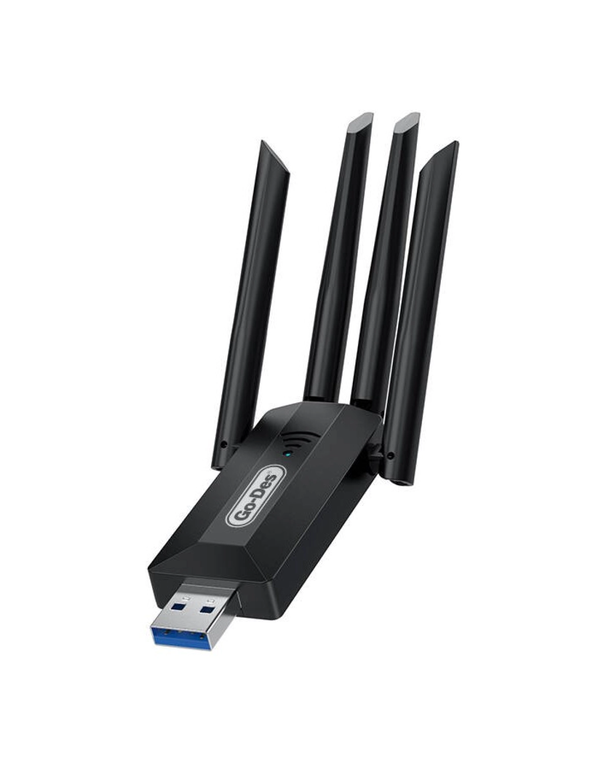 Go-Des 4 Antenli Kablosuz Internet Sağlayıcı Usb Wifi Wireless Adaptör Go Des Gd-Bt318 Çift Bantlı 1200M ürün görseli