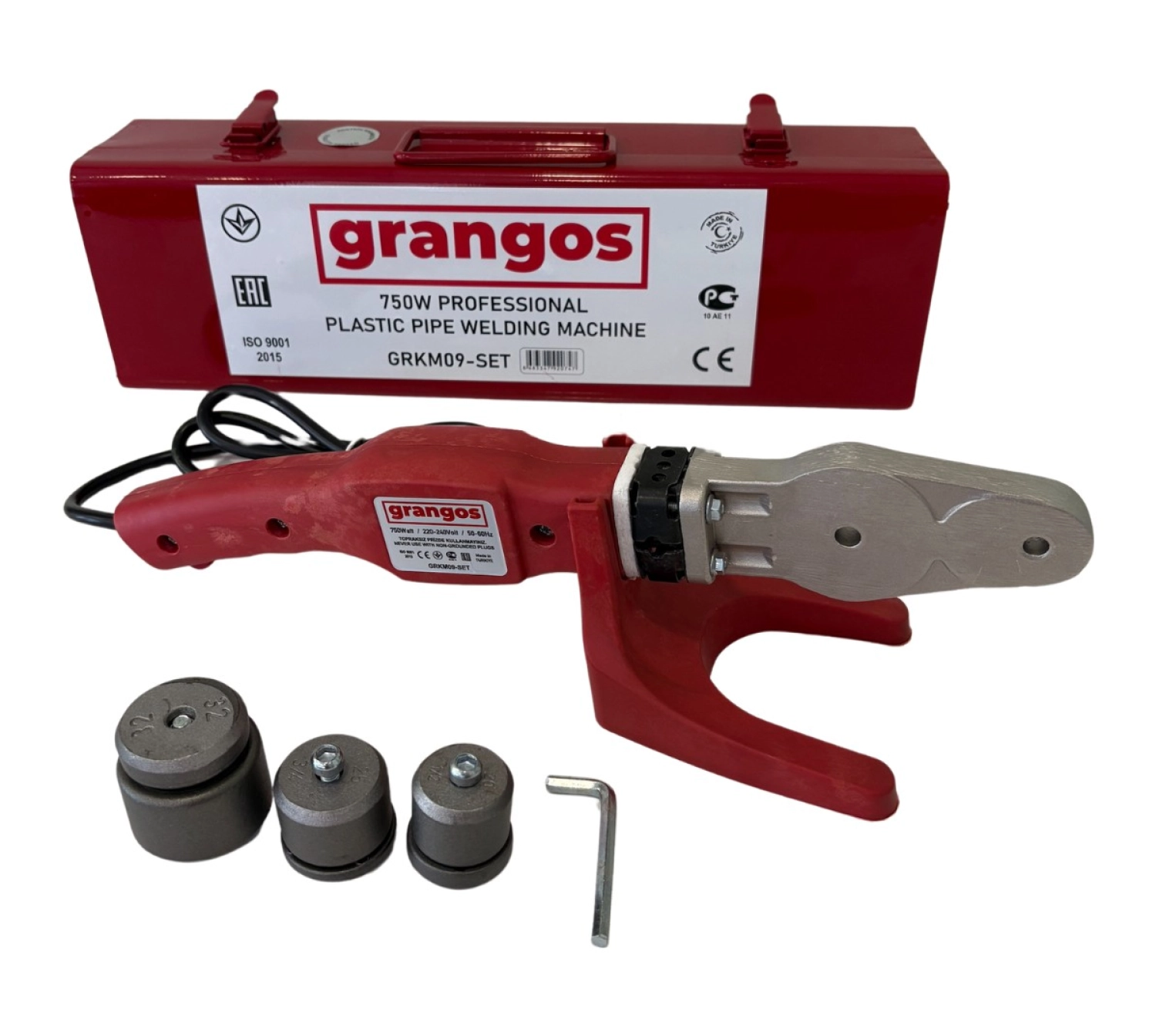Grangos Grkm09-Set 750W Profesyonel Plastik Boru Kaynak Makinesi Setli - Görsel 2