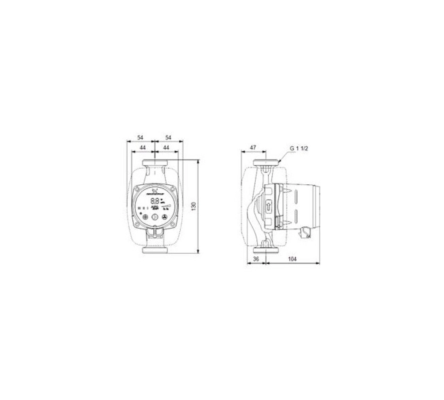 Grundfos Alpha2 25-60(130 Mm) 25-40.000 Kazan Için Frekans Konvertörlü Sirkülasyon Pompası 6Mss 3.4M³/H - Görsel 3
