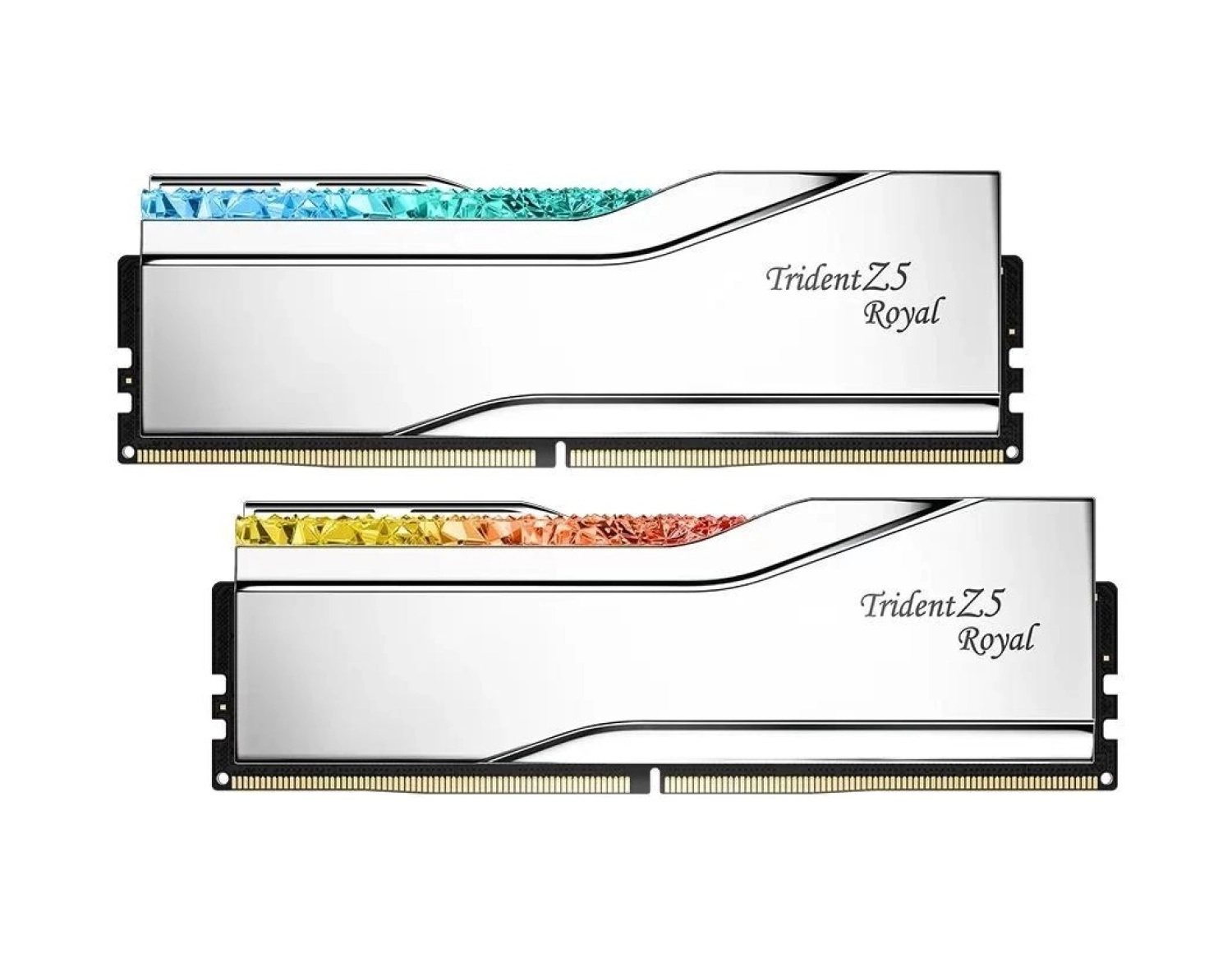Gskill Gskıll 32Gb (2X16Gb) Tz5 Royal Silver Rgb Ddr5 6000Mhz Cl28 1.40V Dual Ram - Görsel 2
