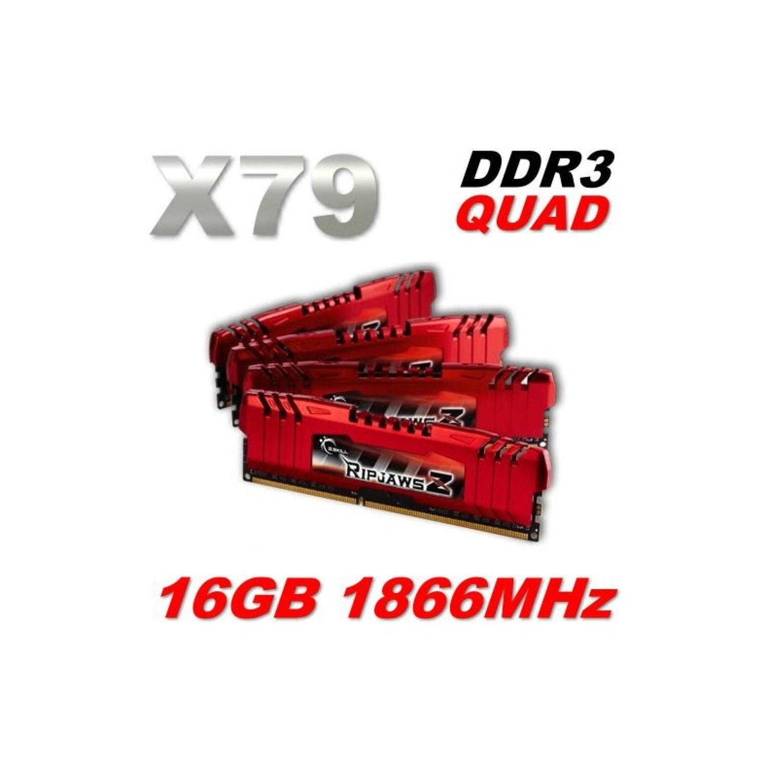Gskill Ripjawsz 16Gb (4X4Gb) Ddr3 1866Mhz Quad Ram (F3-14900Cl9Q-16Gbzl) ürün görseli