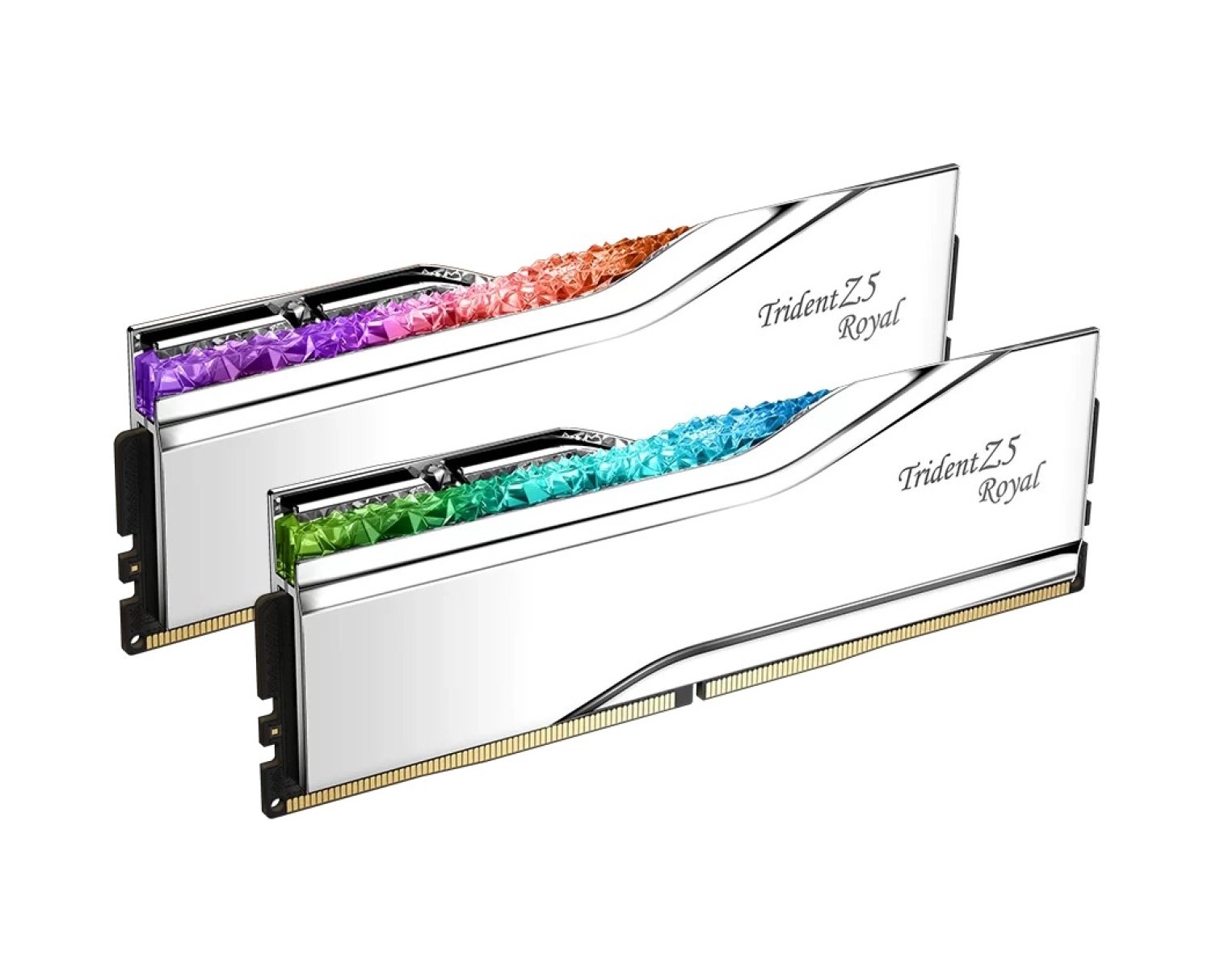Gskill Trident Z5 Royal Silver Rgb Ddr5-6400Mhz Cl32 64Gb (2X32Gb) Dual (32-39-39-102) 1.40V - Görsel 2