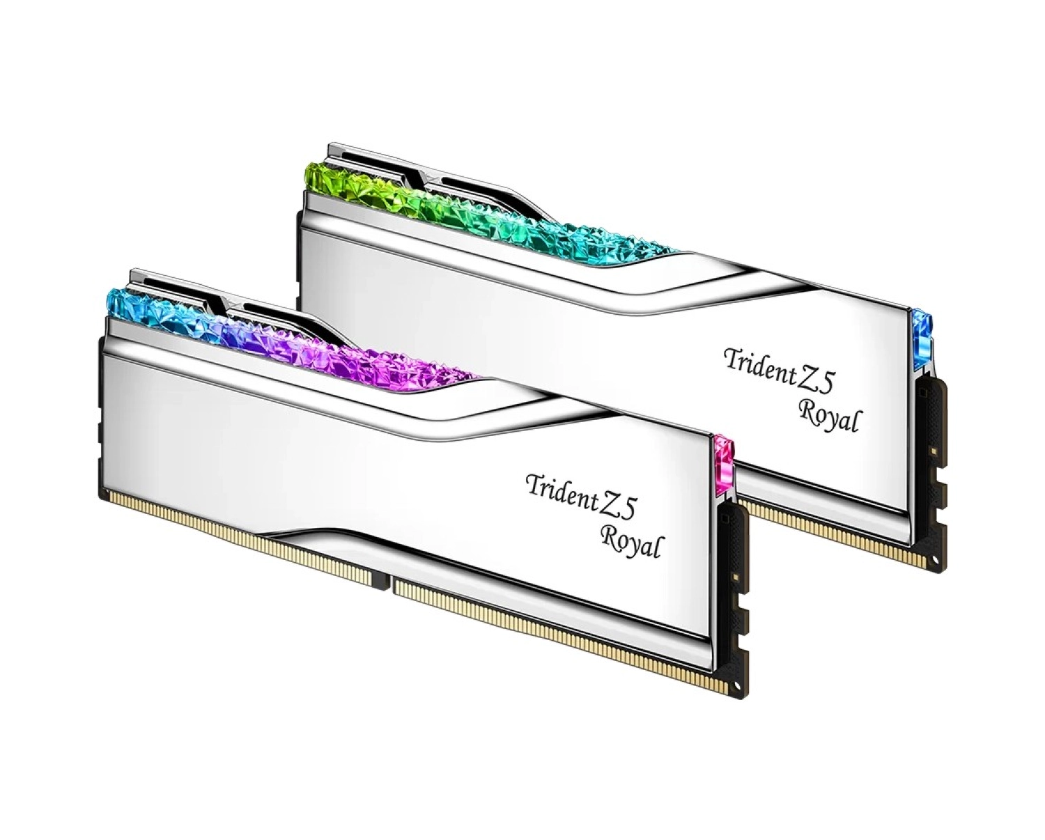 Gskill Trident Z5 Royal Silver Rgb Ddr5-6400Mhz Cl32 64Gb (2X32Gb) Dual (32-39-39-102) 1.40V ürün görseli