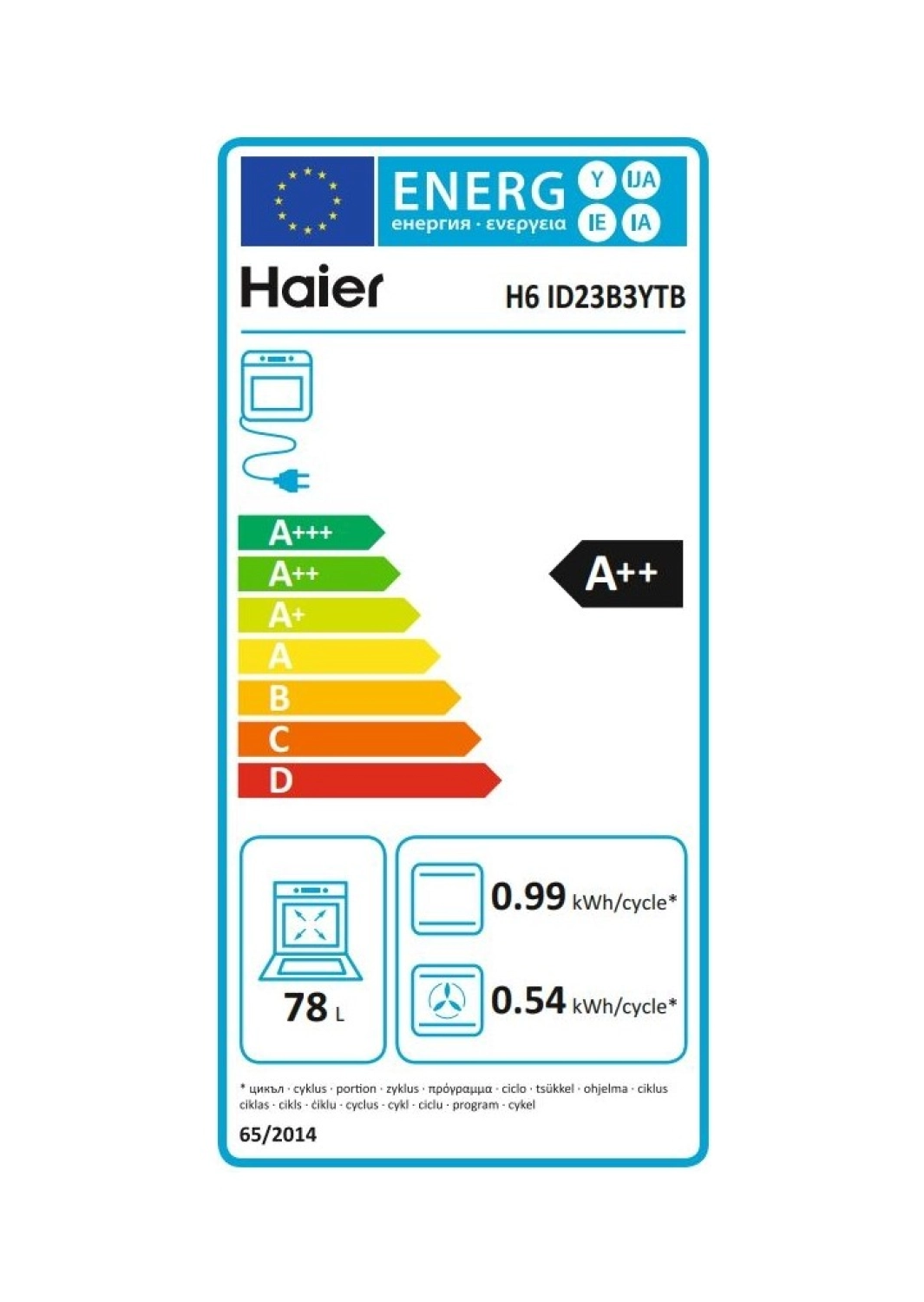 Haier H6 Id23B3Ytb Wi-Fi Bağlantılı Ankastre Fırın - Görsel 4