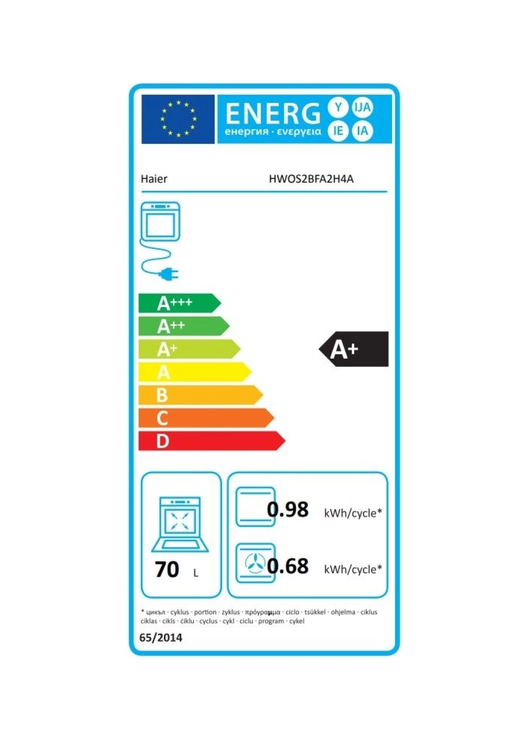 Haier Hwos2Bfa2H4A Ankastre Fırın - Görsel 2