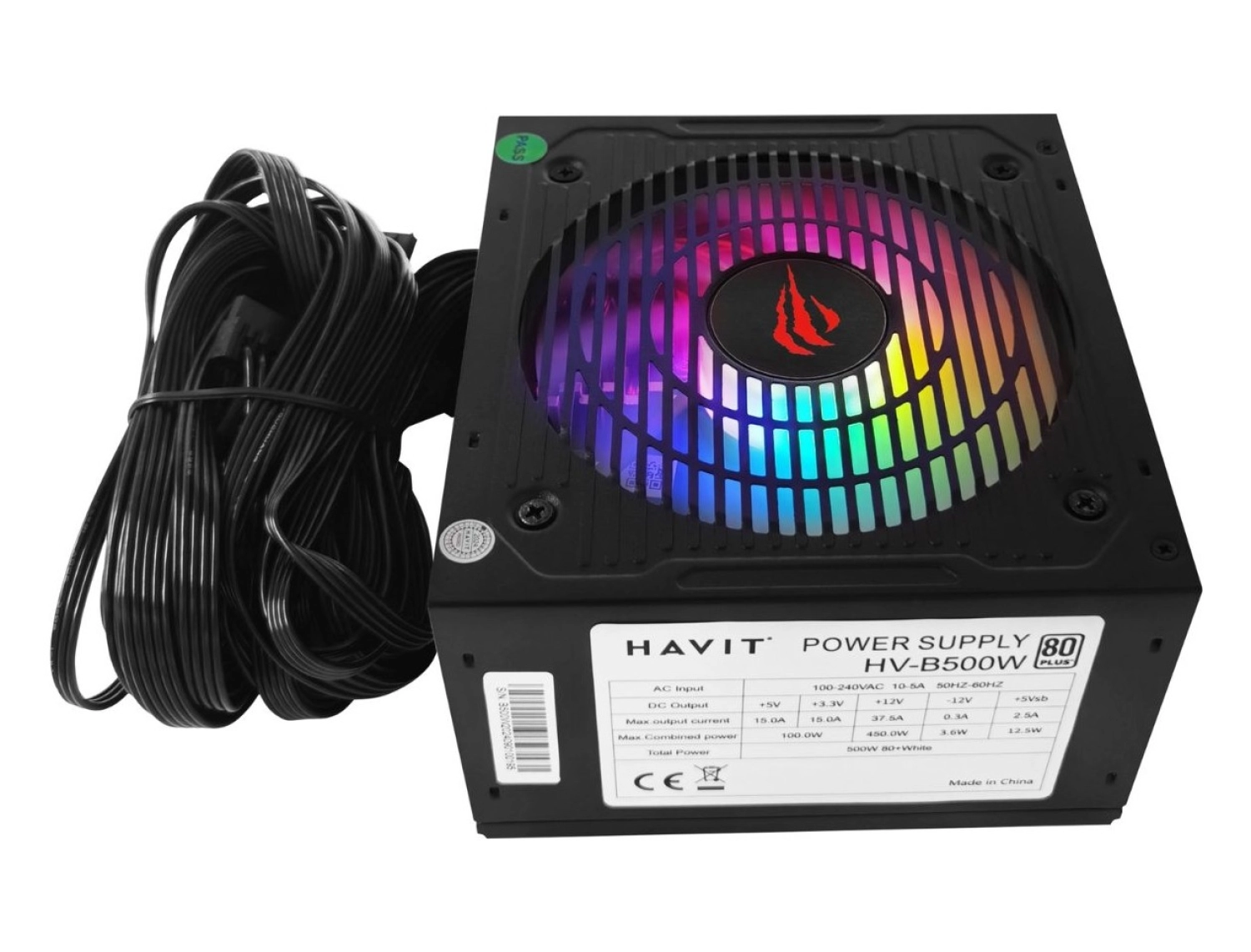 Havit Gamenote Hv-B500W 500W Gaming Güç Kaynağı – Sessiz Ve Stabil Performans - Görsel 3