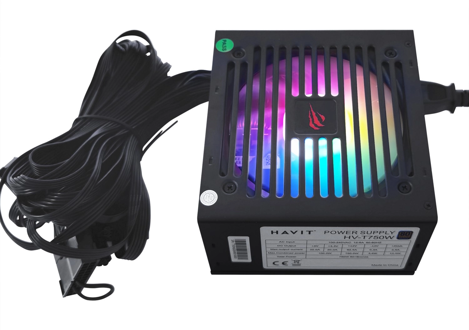 Havit Gamenote Hv-T750W 750W Güç Kaynağı – Sessiz Ve Serin Performans, Yüksek Verimlilik - Görsel 2