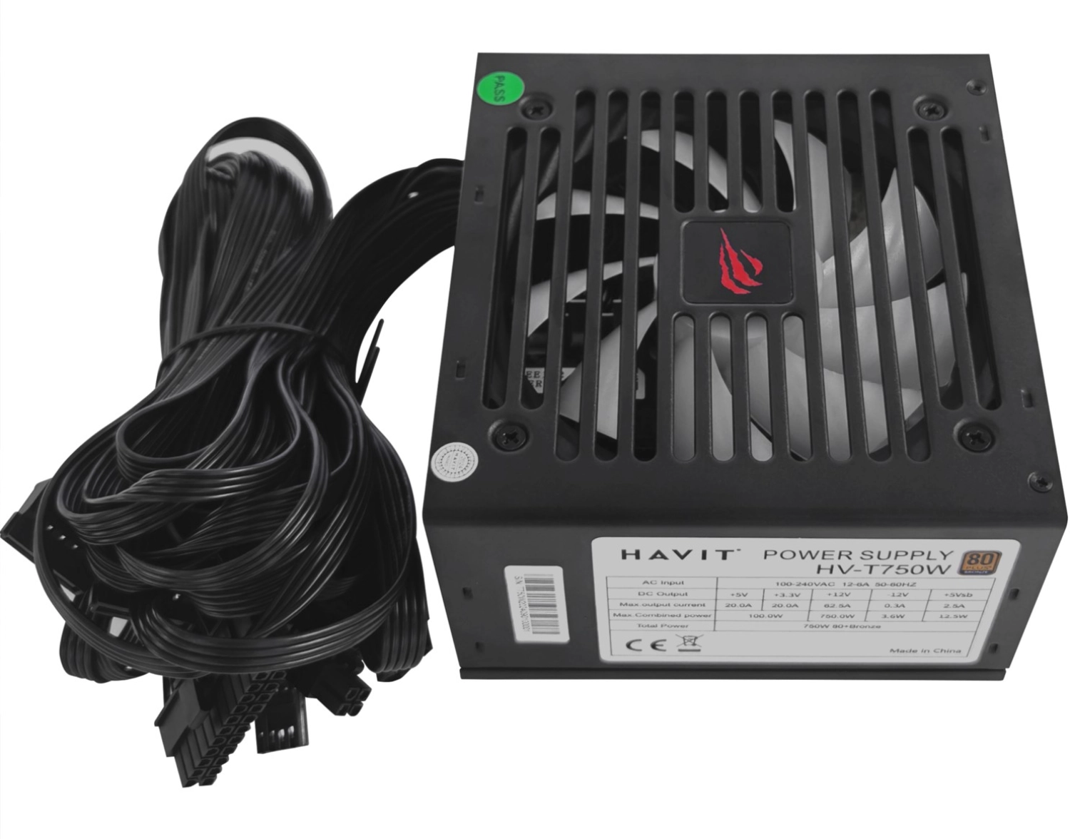 Havit Gamenote Hv-T750W 750W Güç Kaynağı – Sessiz Ve Serin Performans, Yüksek Verimlilik - Görsel 4
