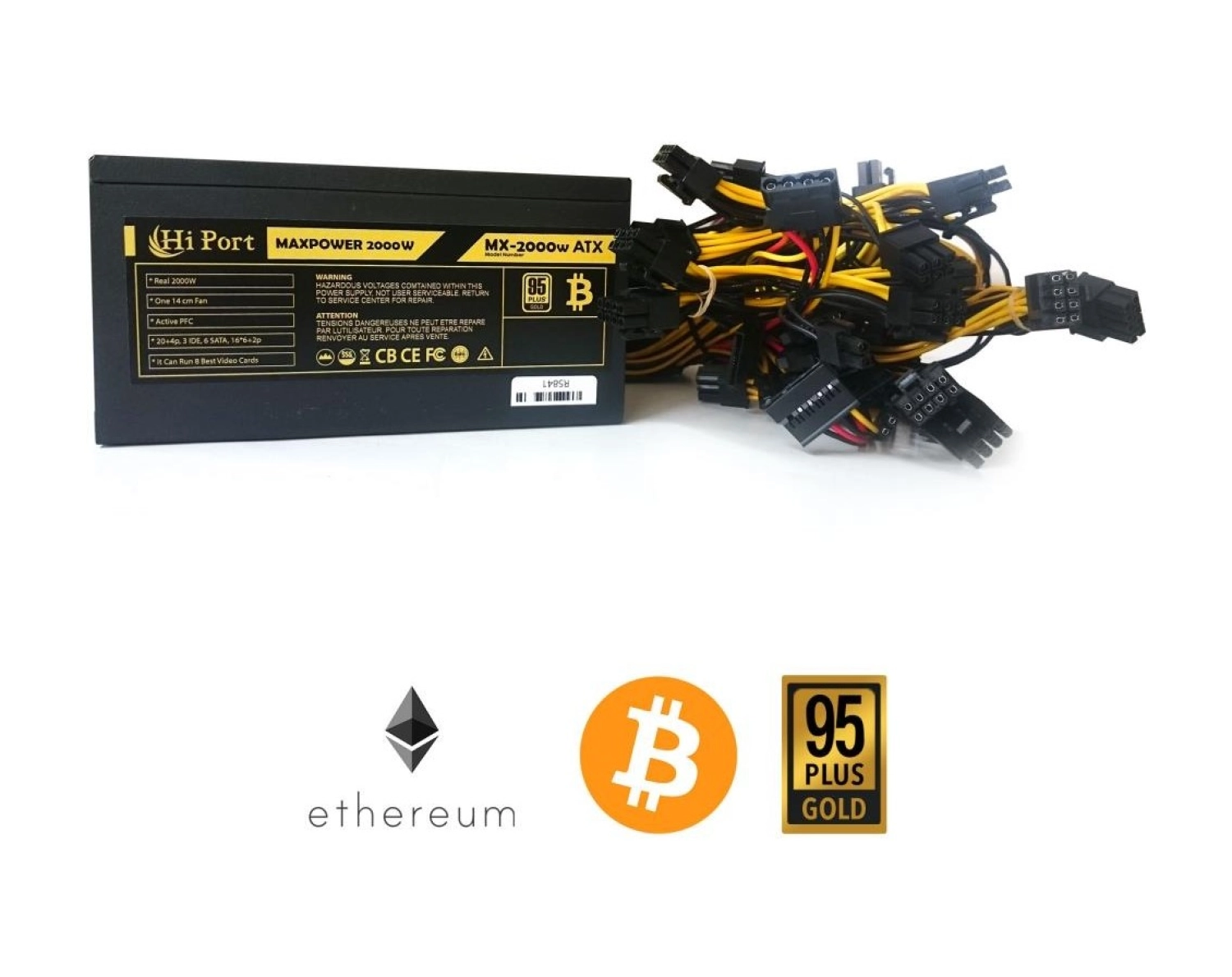Hi Port Maxpower Mx-2000W 95+ Gold 2000W Mining Güç Kaynağı ürün görseli