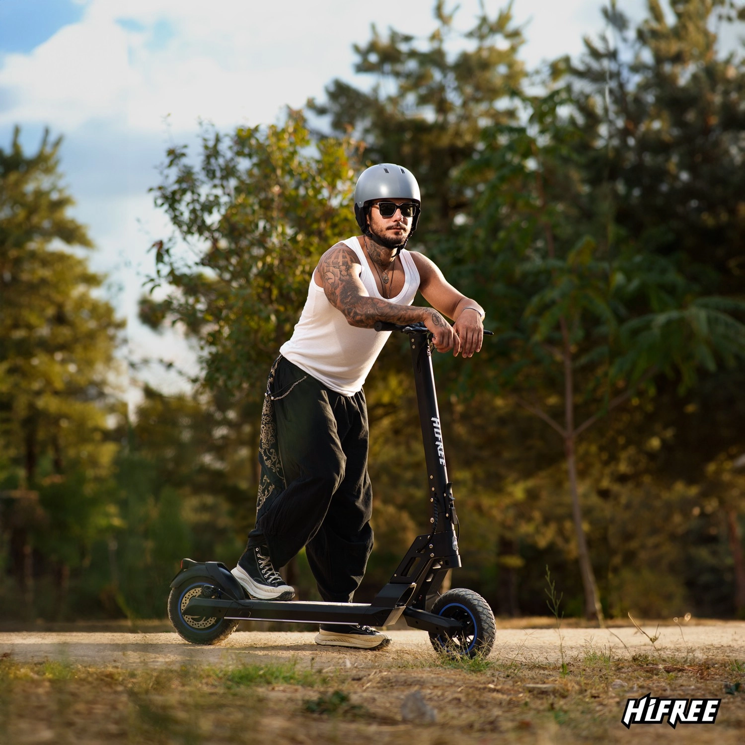 Hifree G1 500 Watt Elektrikli Amortisörlü Scooter 75Km Menzil 40 Km Max Hız Katlanabilir Alüminyum Gövde 10" Lastik - Görsel 5