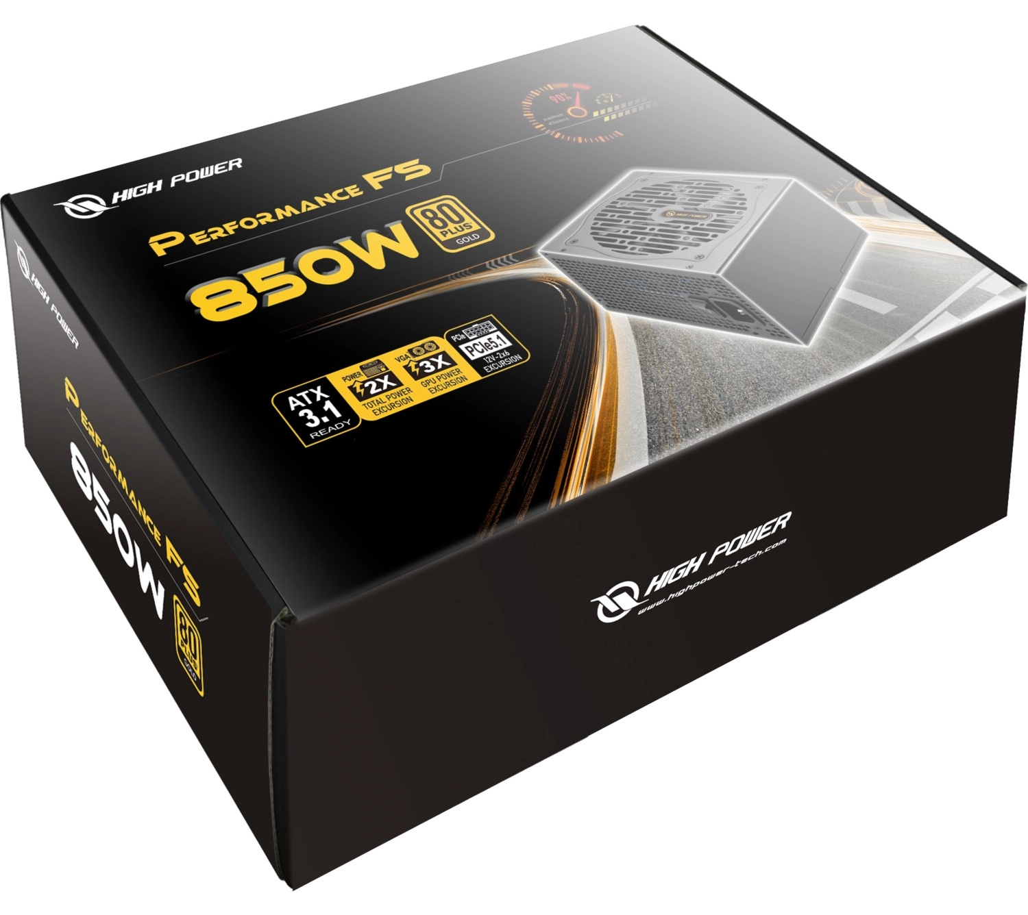 High Power Performance Atx 3.1 850W 80+ Gold Pcie 5.1 Atx Güç Kaynağı (Hp1-S2850Gd-F12S) - Görsel 6