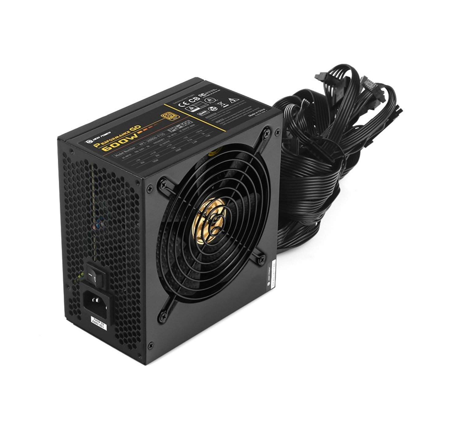 High Power Performance Gd 600W 80+ Gold 50A Single Rail Aktif Pfc Siyah Atx Güç Kaynağı ürün görseli