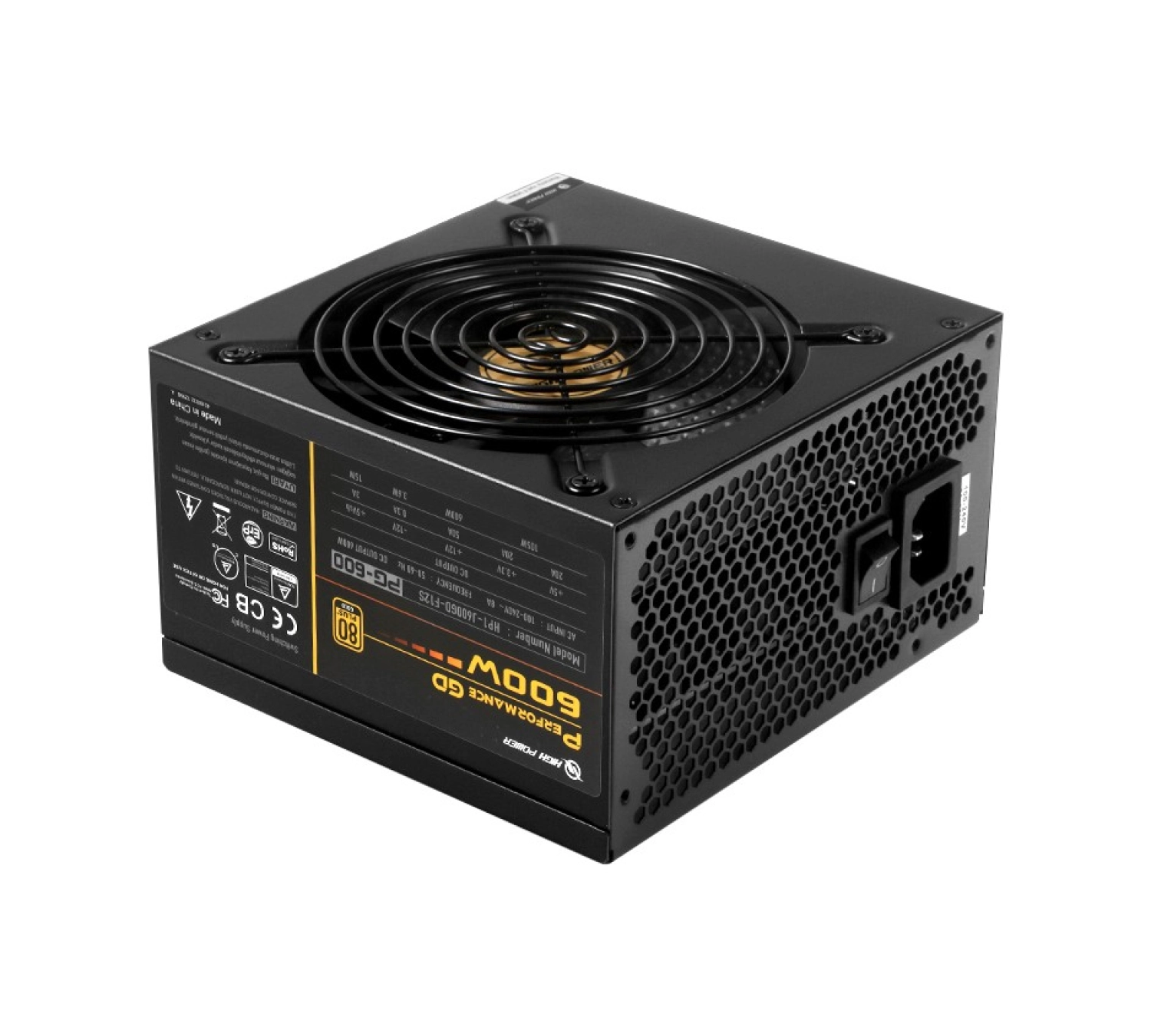 High Power Performance Gd 600W 80+ Gold 50A Single Rail Aktif Pfc Siyah Atx Güç Kaynağı - Görsel 5