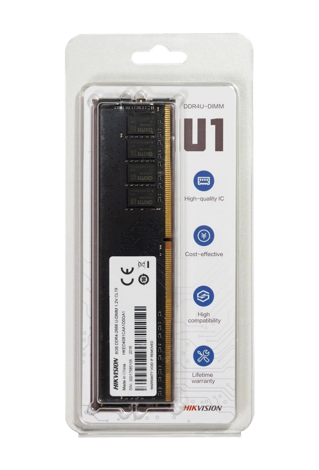 Hikvision 16Gb Ddr4 3200Mhz 288Pin 1.35V Cl16-18 Pc Ram ürün görseli