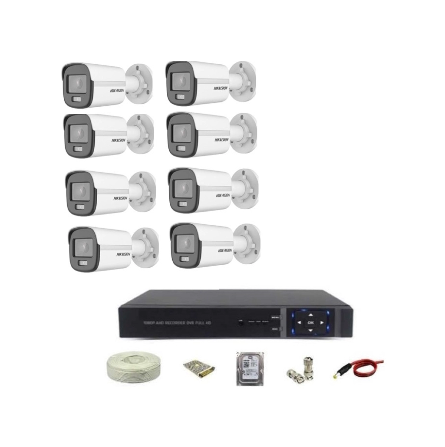 Hikvision 8 Kameralı Colorvu Kamera Sistemi ürün görseli
