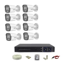 Hikvision 8 Kameralı Colorvu Kamera Sistemi