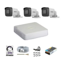 Hikvision Haıkon 3 Kameralı Güvenlik Kamera Hazır Set