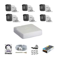 Hikvision Haıkon 6 Kameralı Güvenlik Kamera Hazır Set 1Tb 7/24 Hdd-1Tb Kayıt Kapasiteli Sistem