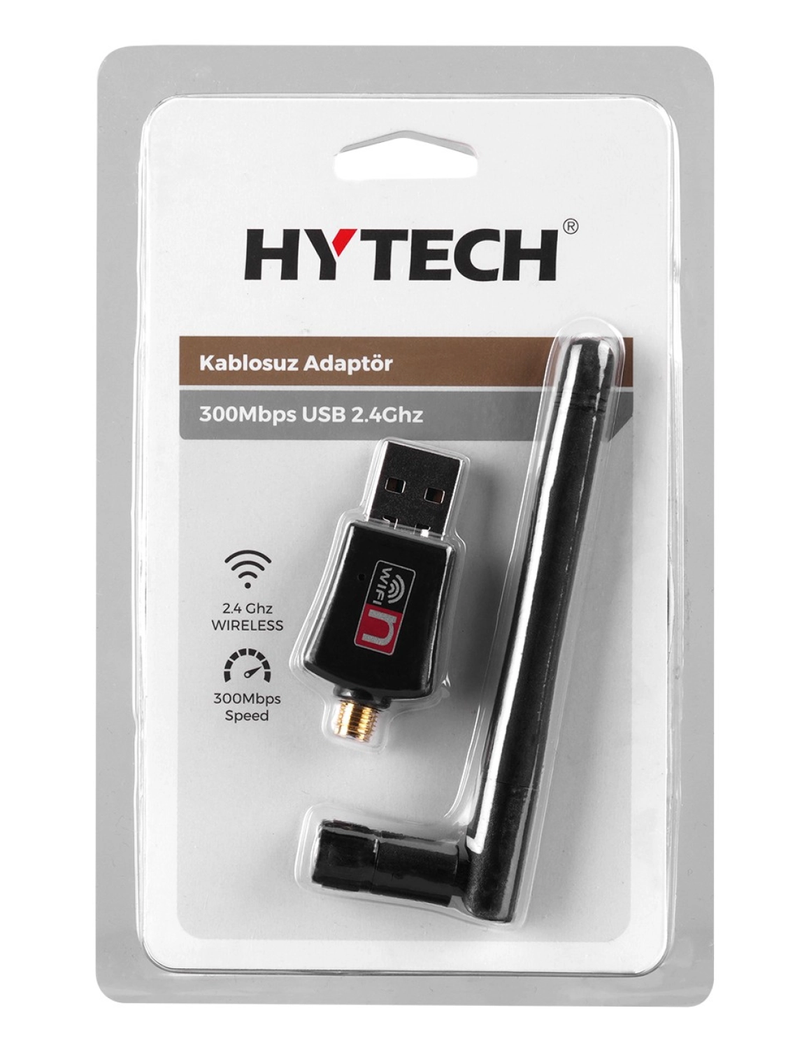 Hytech Hy-310N 2.4Ghz 300Mbps(2T2R) 2Dbi Harici Antenli Usb Kablosuz Adaptör - Görsel 3