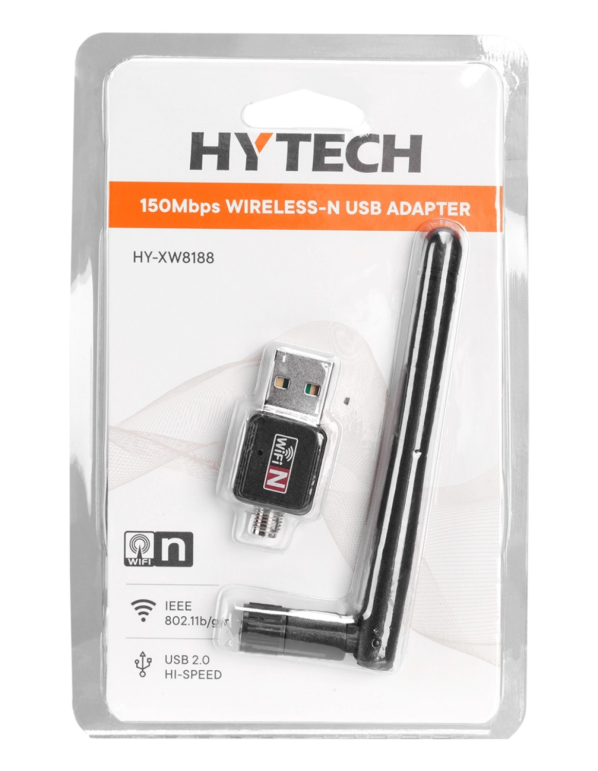 Hytech Hy-Xw8188 150Mbps 2.4Ghz 2Dbi Harici Antenli Usb Kablosuz Adaptör - Görsel 3