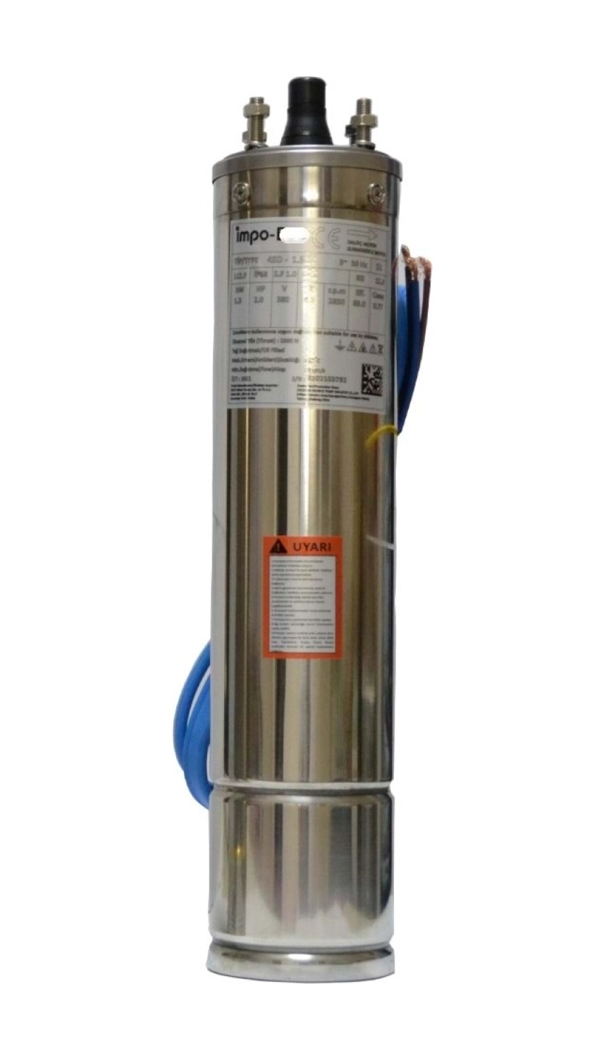 İmpo Rd Pompa Motor 4Sd4/10 Bronz Başlıklı 1Hp Monofaze Derin Kuyu Dalgıç Pompa - Görsel 2