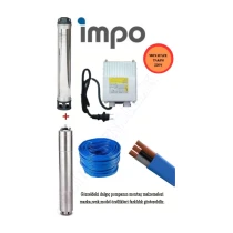 İmpo Sk 404/14 Technoplast Başlıklı Derin Kuyu 1,5 Hp Monofaze Motorlu 50 Mt Kablolu Panolu Dalgıç Pompa