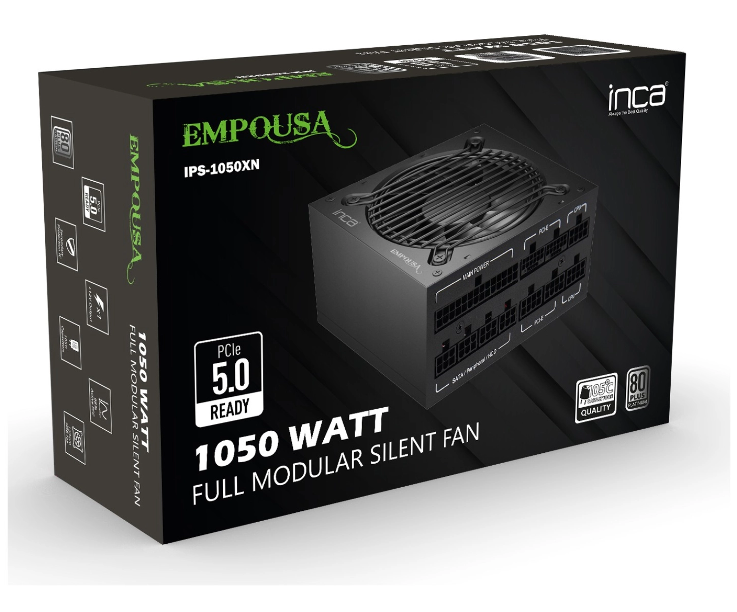 Inca Ips-1050Xn 80 Plus Platınum Tam Modüler 1050W Power Supply - Görsel 5
