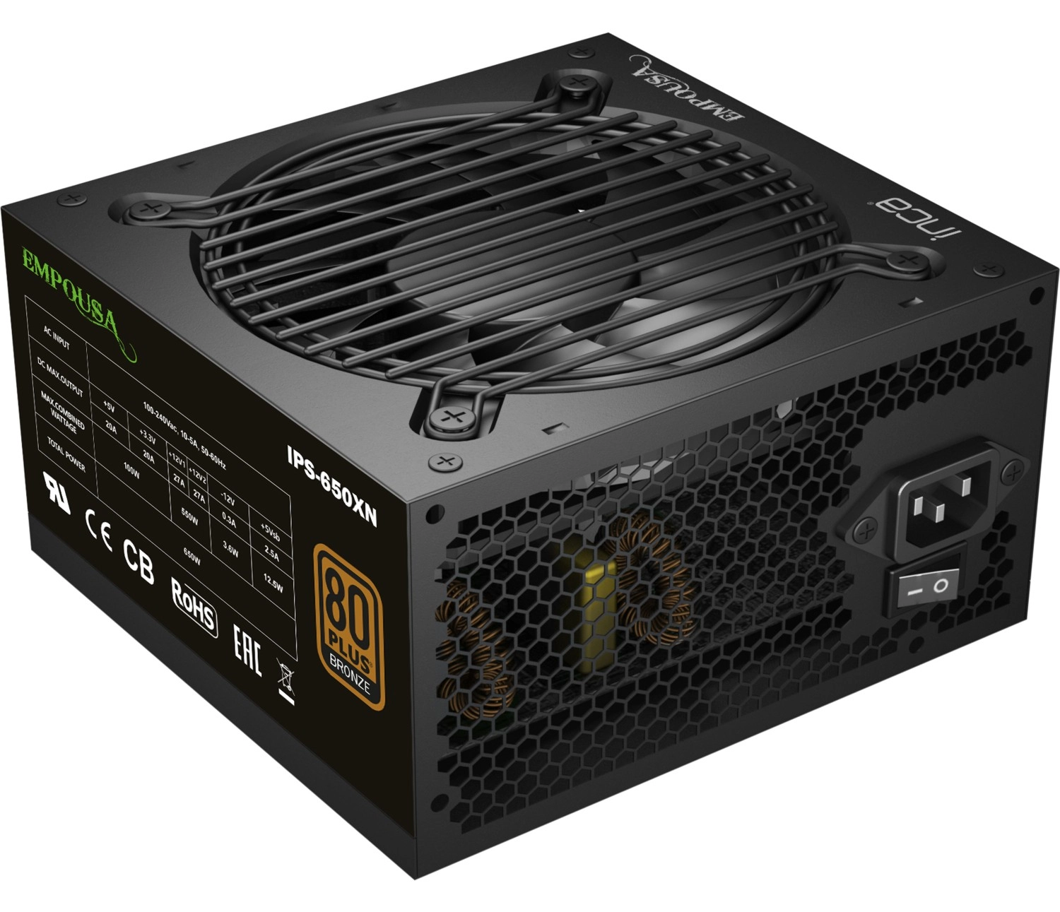 Inca Ips-650Xn 80 Plus Bronz Silent 650W Power Supply - Görsel 3