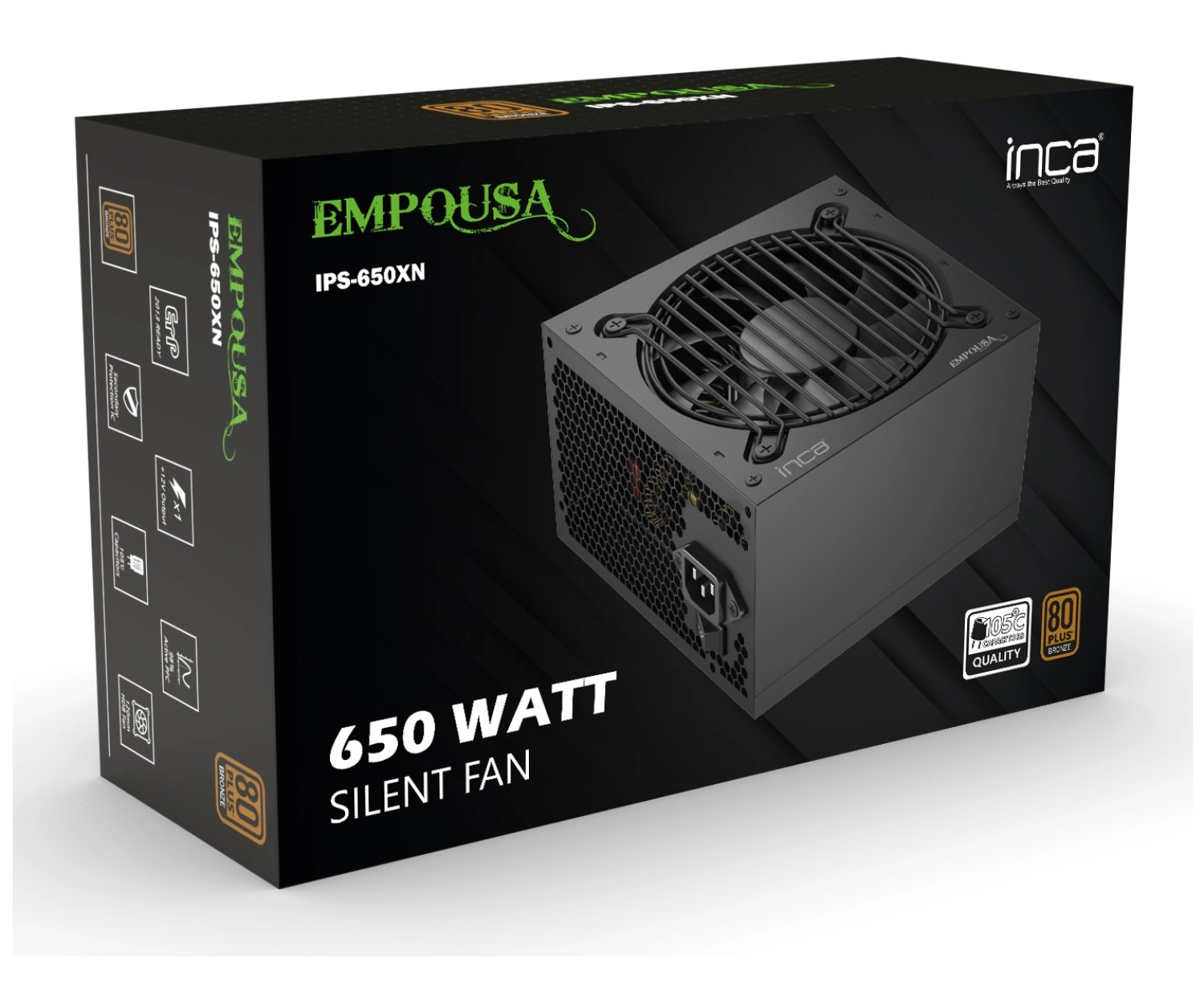 Inca Ips-650Xn 80 Plus Bronz Silent 650W Power Supply - Görsel 5