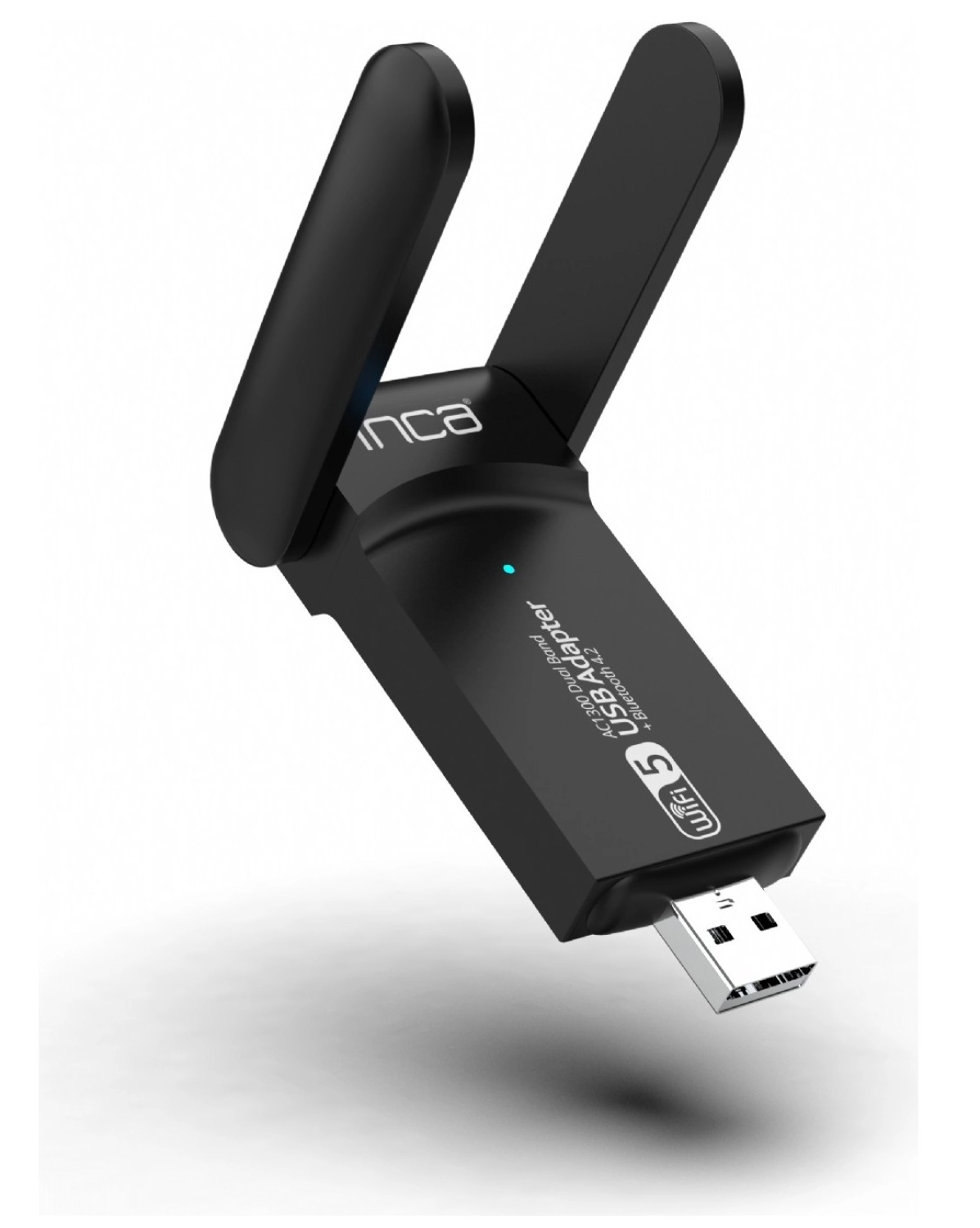 Inca Iuwa-1300X 1300Mbps Bluetooth 4.2 Dual-Bant Kablosuz-Ac Usb Adaptör ürün görseli