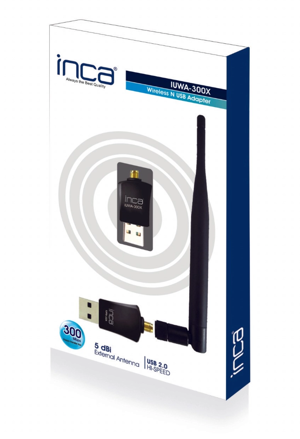 Inca Iuwa-300X 300 Mbps 11N Harici 5Dbi Anten Wireless Adaptör - Görsel 8