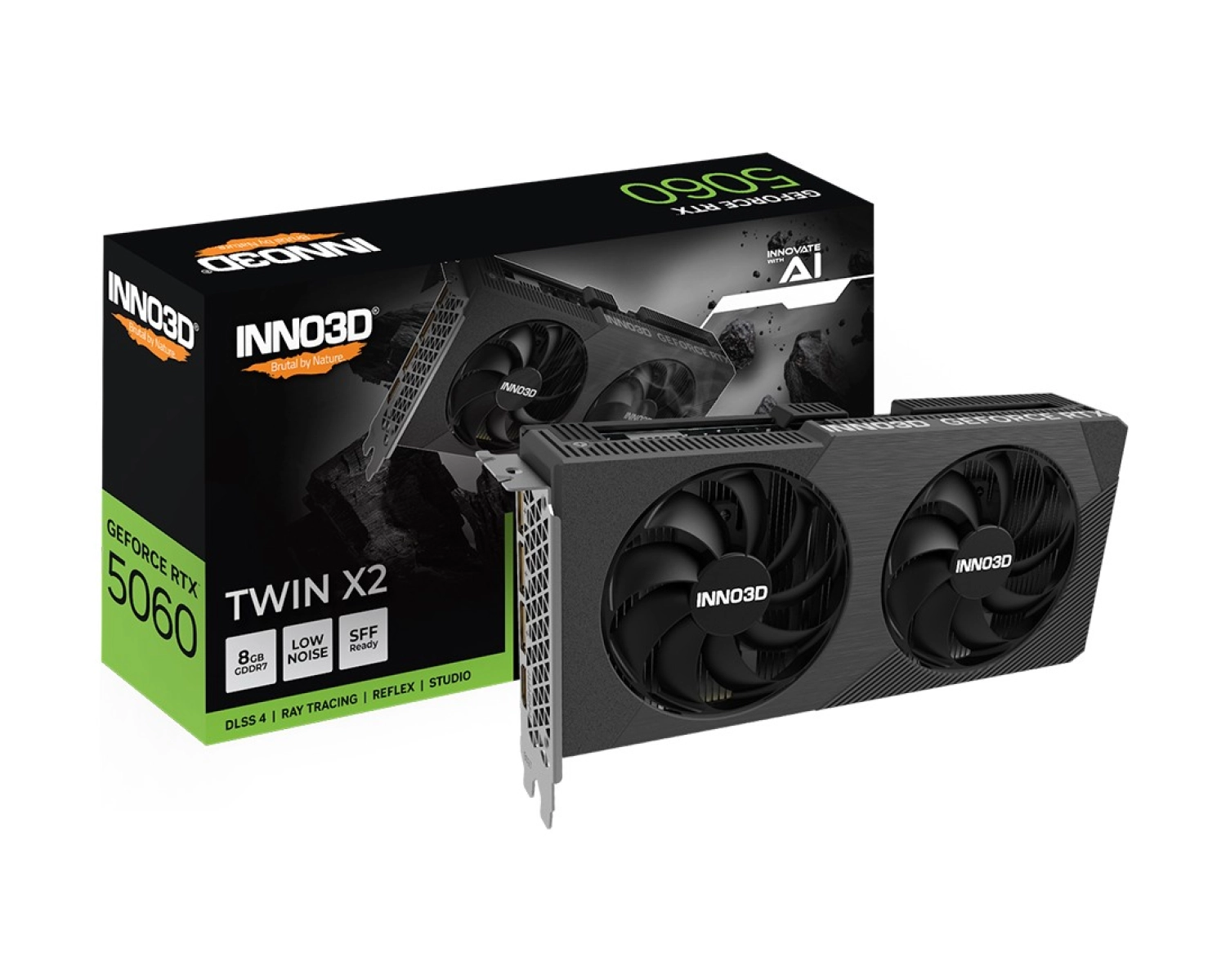 Inno3D Geforce Rtx5060 8Gb Twin X2 128Bit Gddr7 Ekran Kartı N50602-08D7-195071N ürün görseli