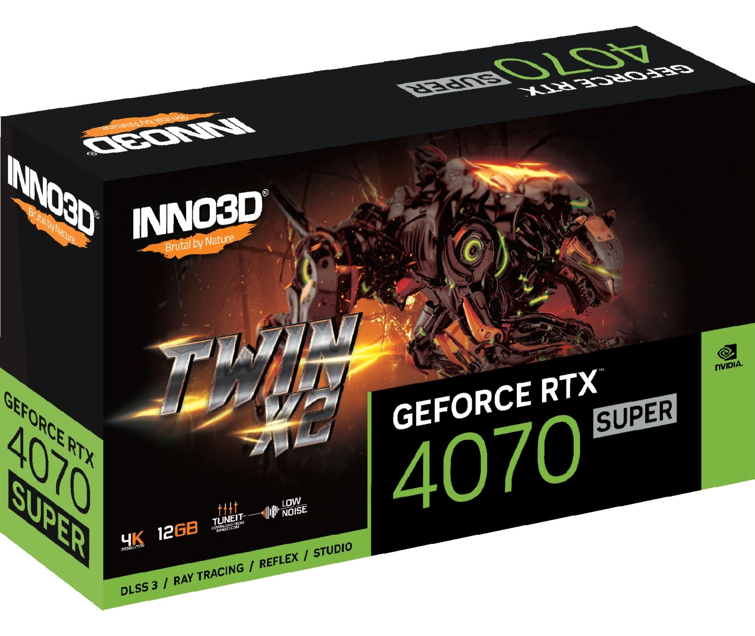 Inno3D Nvidia Geforce Rtx4070 Super Twin X2 12Gb 192Bit Gddr6X Ekran Kartı (N407S2-126X-186162N) - Görsel 3