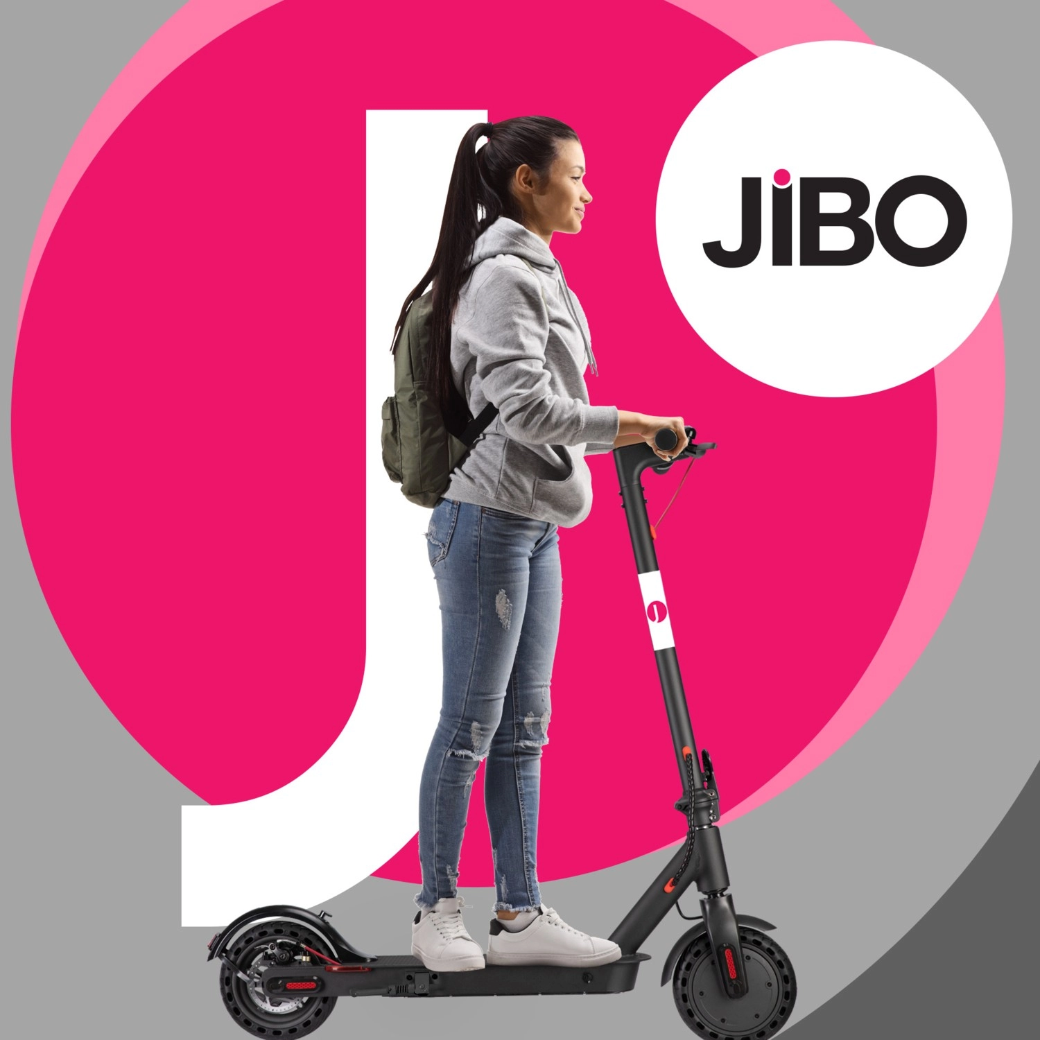 Jibo Jb-501B Katlanabilir Elektrikli Scooter 8.5" 350W Siyah - Görsel 2