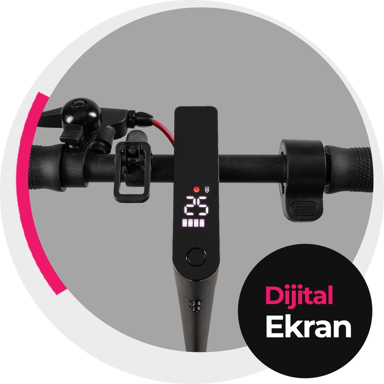 Jibo Jb-501B Katlanabilir Elektrikli Scooter 8.5" 350W Siyah - Görsel 3