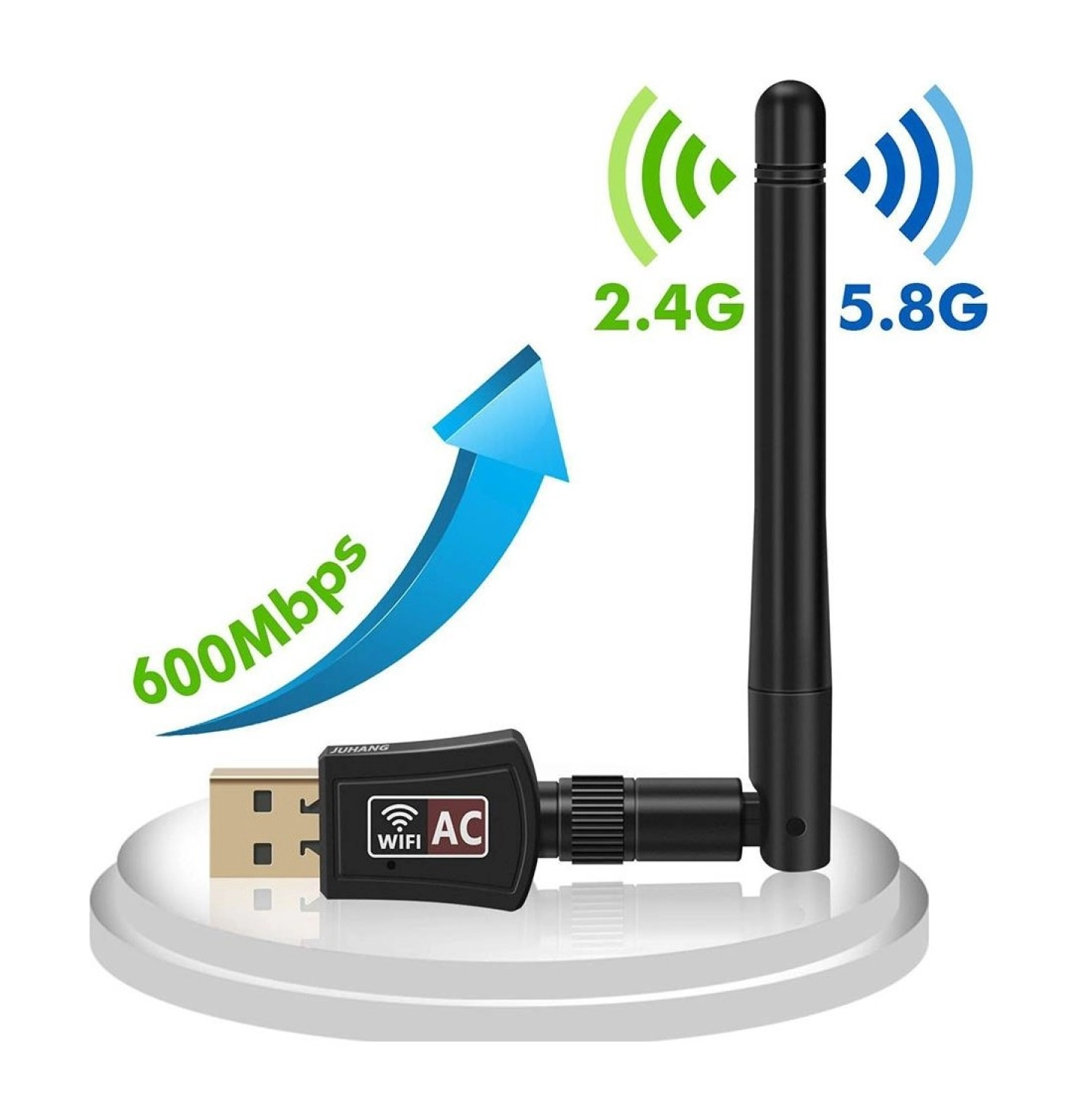 Juo Db600Ac Dual Band 600Mbps Usb Wifi Kablosuz Alıcı Ağ Adaptörü - Görsel 4
