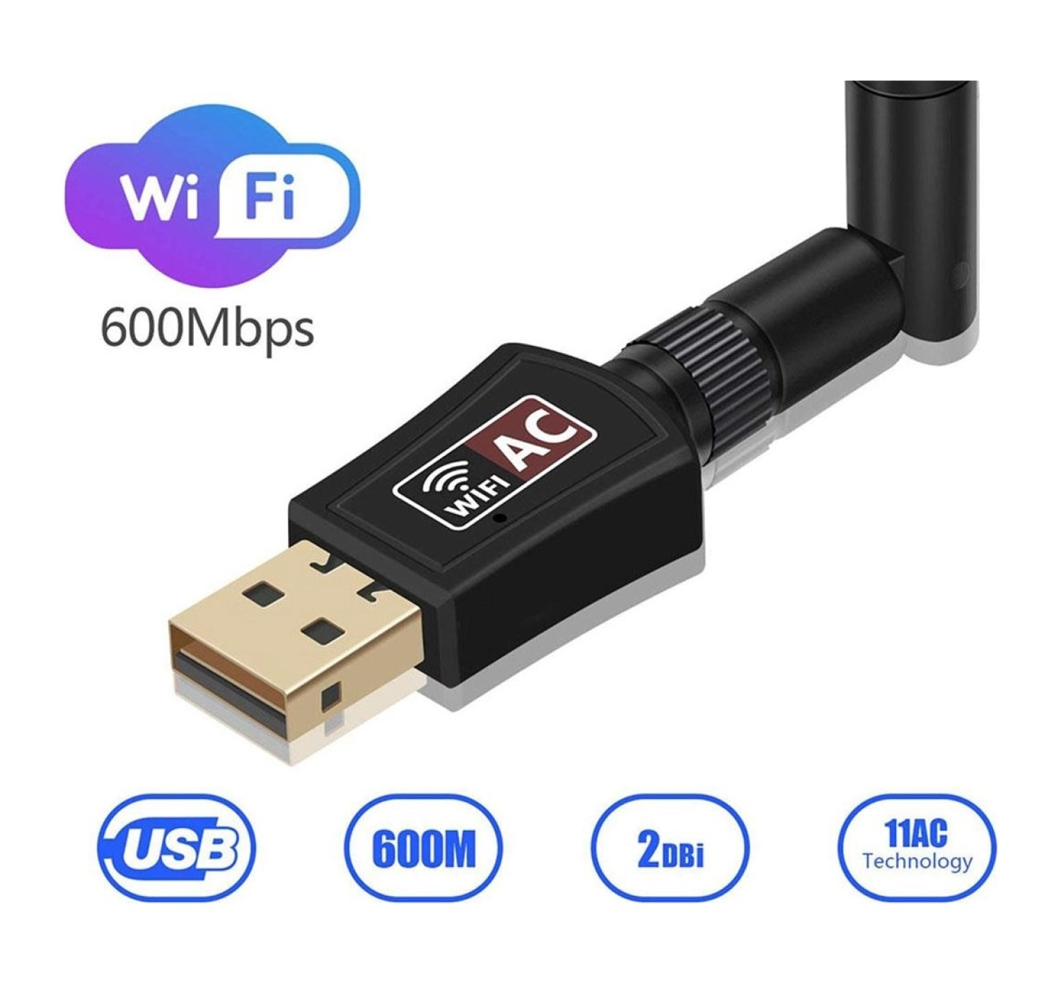 Juo Db600Ac Dual Band 600Mbps Usb Wifi Kablosuz Alıcı Ağ Adaptörü - Görsel 5