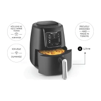 Karaca Air Pro Cook 3In1 Xl 4 Lt Black Silver Yağsız Fritöz