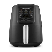 Karaca Air Pro Cook Köz Steel Xl Çelik Hazneli 4 Lt Black Silver Yağsız Fritöz