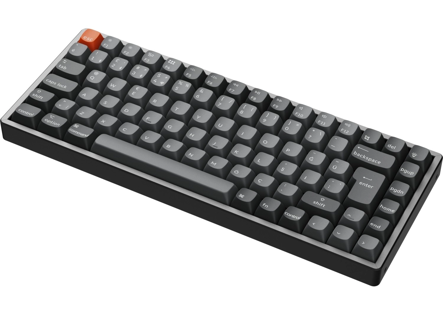 Keychron K2 Max %75 Rgb Türkçe Kablosuz Alüminyum Çerçeve Karbon Siyah Mekanik Klavye - Görsel 2