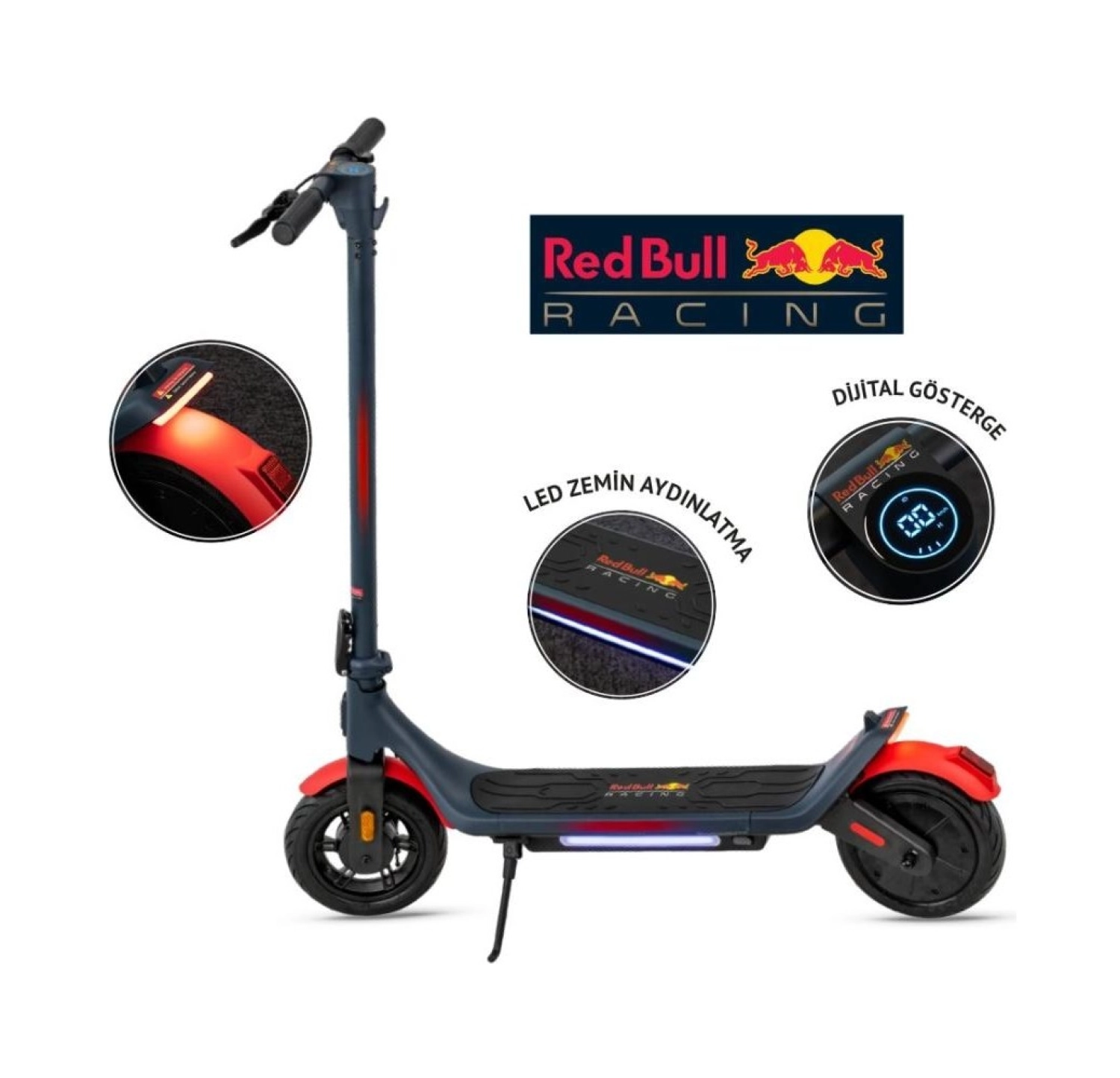 Kicks Kickscooter A6 Pro Redbull Arkadan Itişli 500 Watt 25 Km Elektrikli Scooter ürün görseli