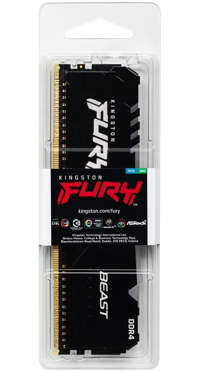Kingston Fury Beast Rgb 16 Gb 3200 Mhz Cl16 Kf432C16Bb1A/16 Ddr4 Ram - Görsel 4
