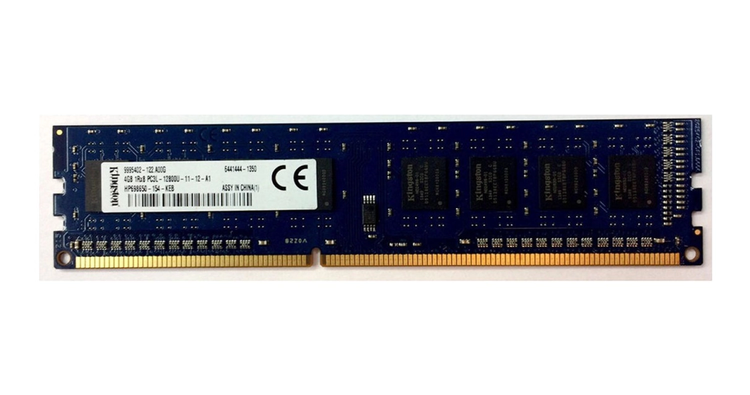 Kingston Hp698650-154-Hyag 4Gb 1Rx8 Pc3L-12800U 1.35V Masaüstü Ram Bellek ürün görseli