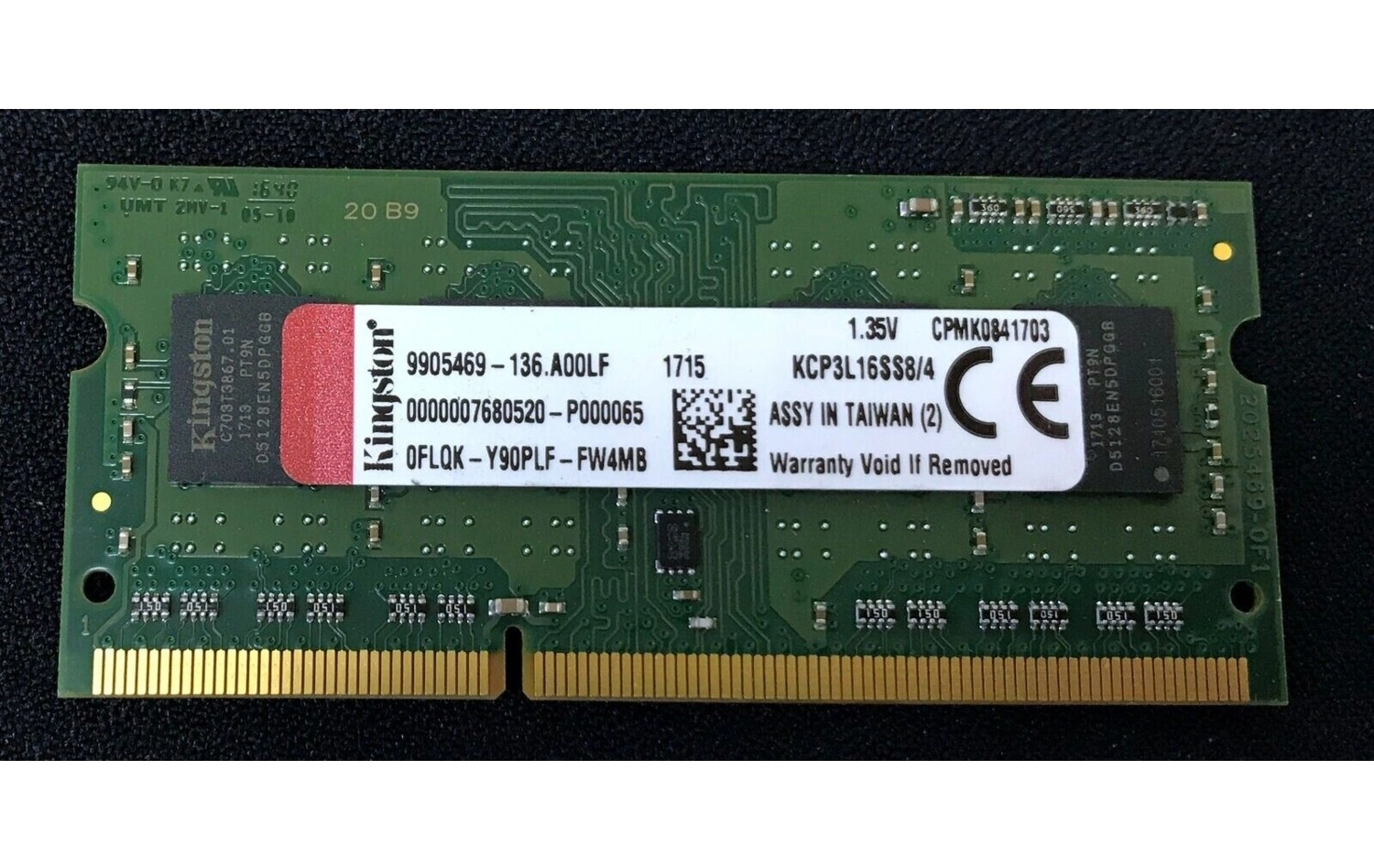 Kingston Kcp3L16Ss8/4 4Gb Ddr3L 1600Mhz Sodımm 1.35V 204Pin Notebook Ram Bellek ürün görseli