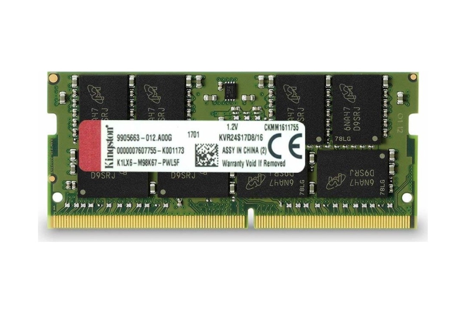 Kingston Value 16 Gb 2400 Mhz Cl17 Sodimm Kvr24S17D8/16 Ddr4 Ram ürün görseli