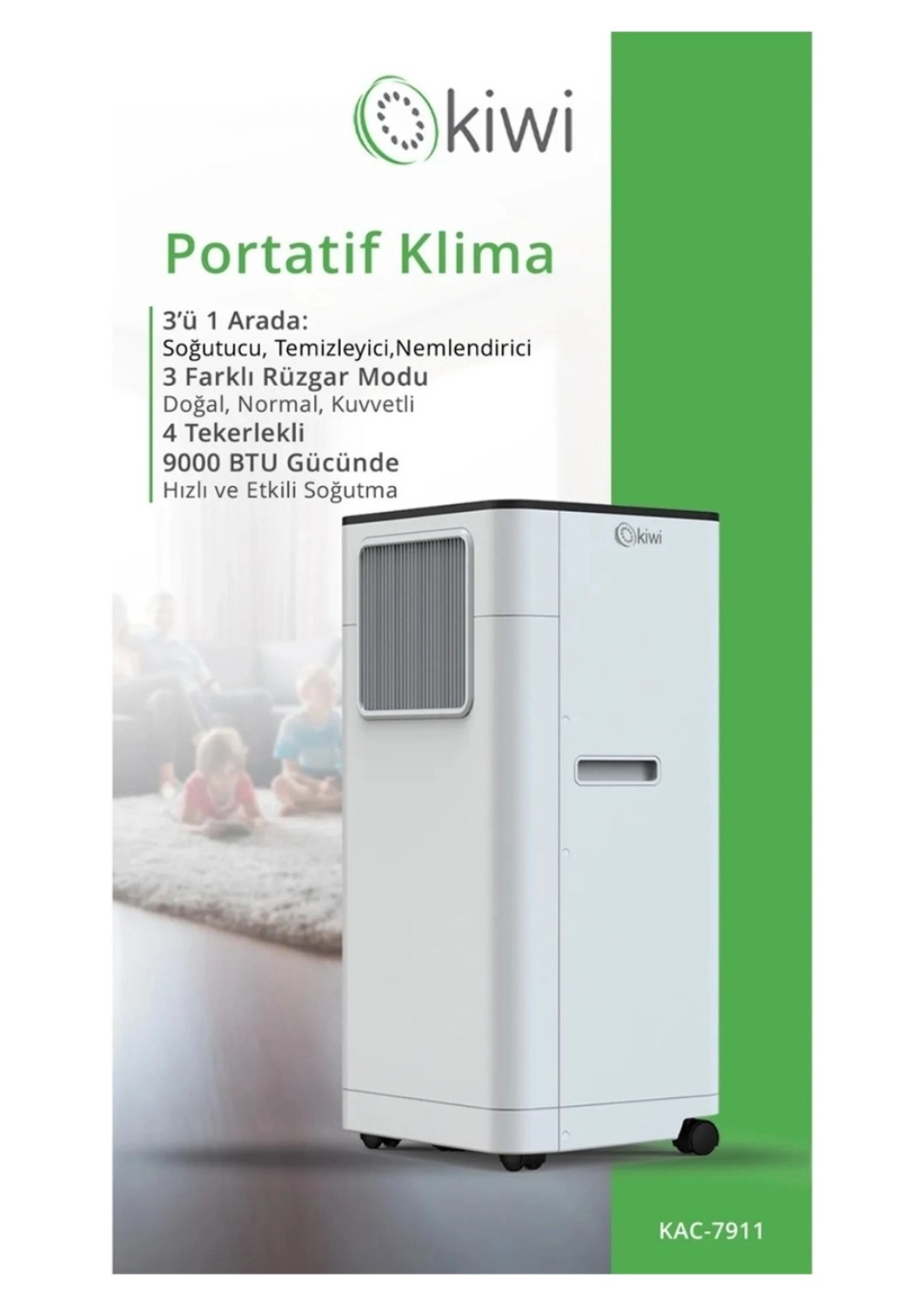 Kiwi Kac-7911 Portatif Klima - Görsel 2